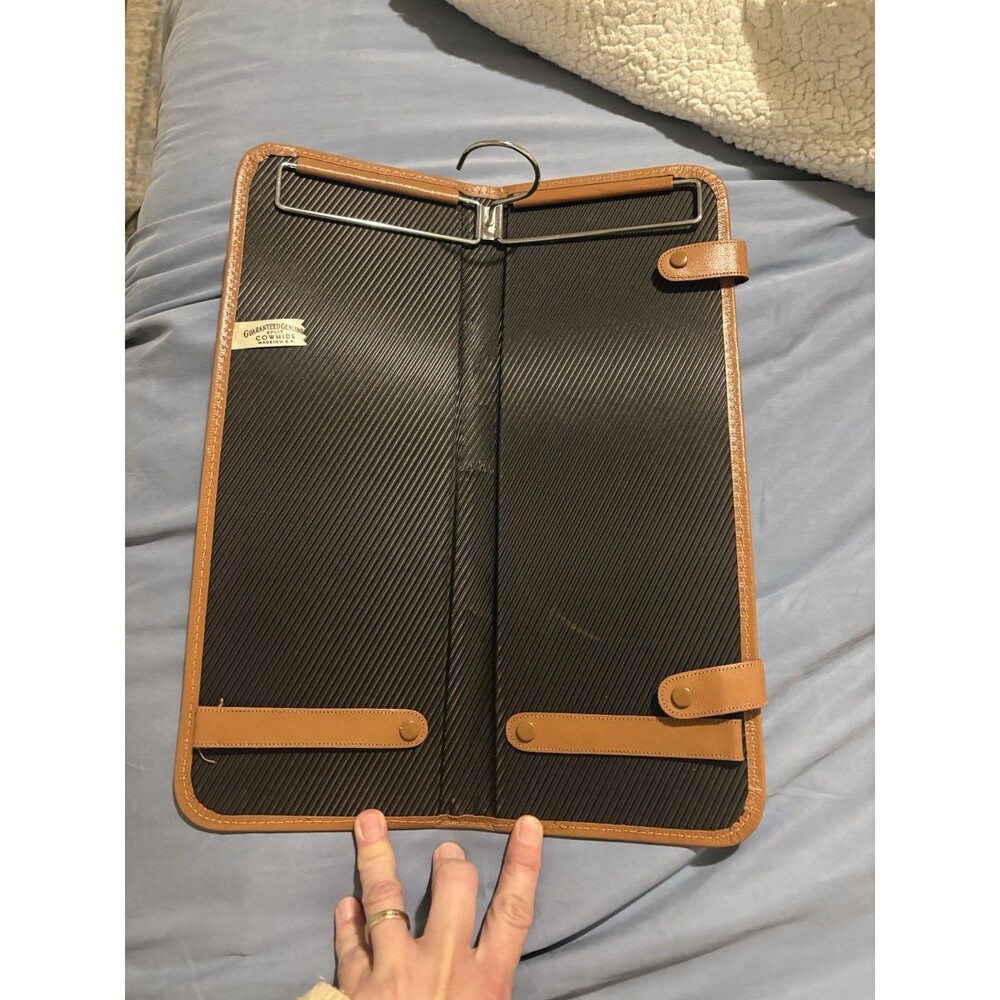 Vintage Travel Tie Case. Necktie Caddy. Travel Accessory. Gift for Traveler.